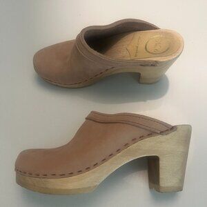 No. 6 Old School High Heel Clogs Pink Sand Women’s Shoes